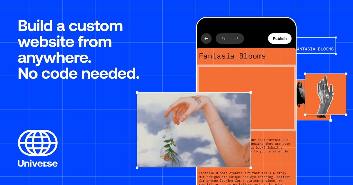 Universe Website Builder Design Custom Sites with No Code logo